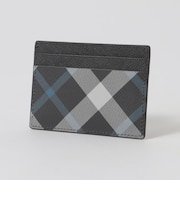 クレストブリッジチェックレザースマートカードホルダー