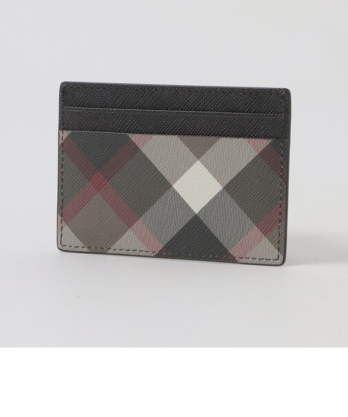 クレストブリッジチェックレザースマートカードホルダー