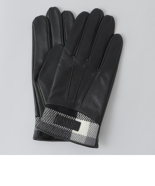 ブラックレーベルクレストブリッジ新品ブラック パーシャル グローブ / 手袋 パーシャルクレストブリッジチェック グローブ｜ブルーレーベル