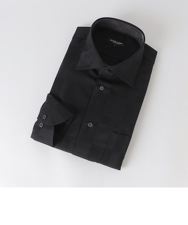 ウォッシャブルウールシャドークレストブリッジチェックセミワイドカラーシャツ