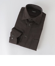 ウォッシャブルウールシャドークレストブリッジチェックセミワイドカラーシャツ