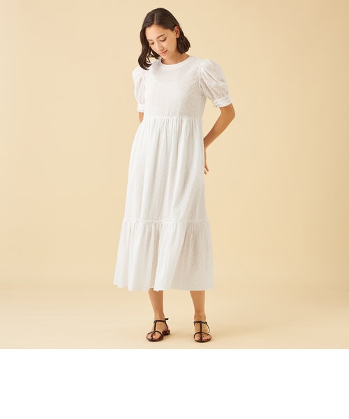 小花柄レースティアードワンピース｜シービー・クレストブリッジ
