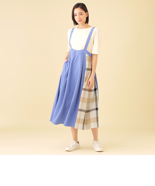 クレストブリッジチェック切り替えジャンパースカート｜シービー