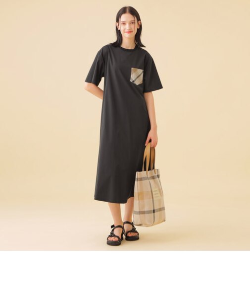 クレストブリッジチェックポケットTシャツワンピース