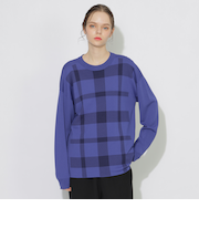 チェックパネルフクロジャカードニット