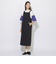 サイドチェック切替タフタエプロンワンピース