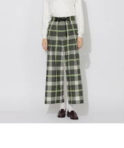 クレストブリッジチェックワイドパンツ