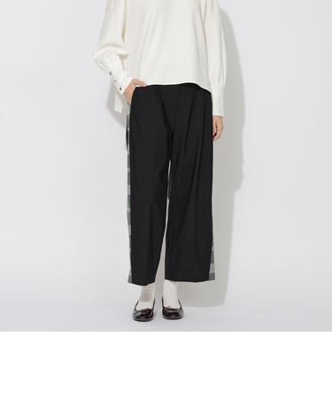 クレストブリッジチェックサイド切替パンツ