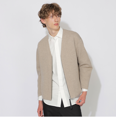 【WEB限定カラー有り】Wフェイスニットジップカーディガン