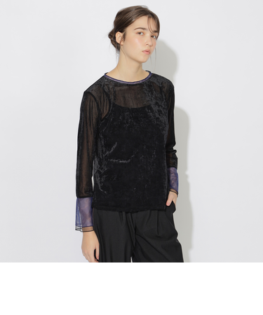 ベロアライクシアートップス