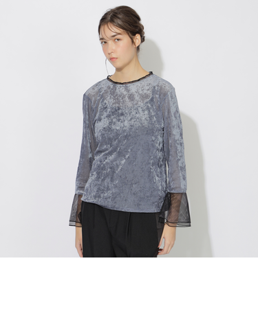 ベロアライクシアートップス