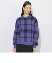 クレストブリッジチェックジャカードニットプルオーバー