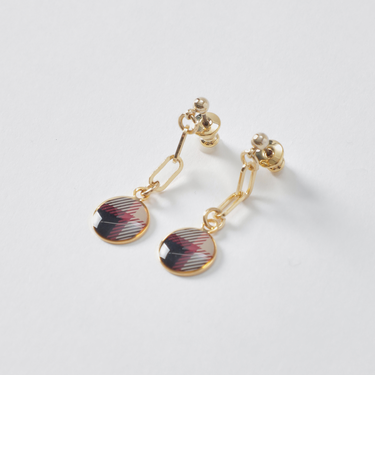 チェックチェーンピアス