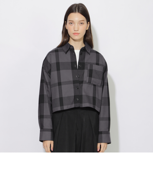 クレストブリッジチェッククロップドシャツジャケット