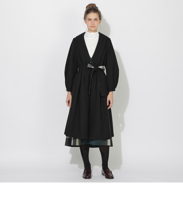 メルトンジャージーロングコート