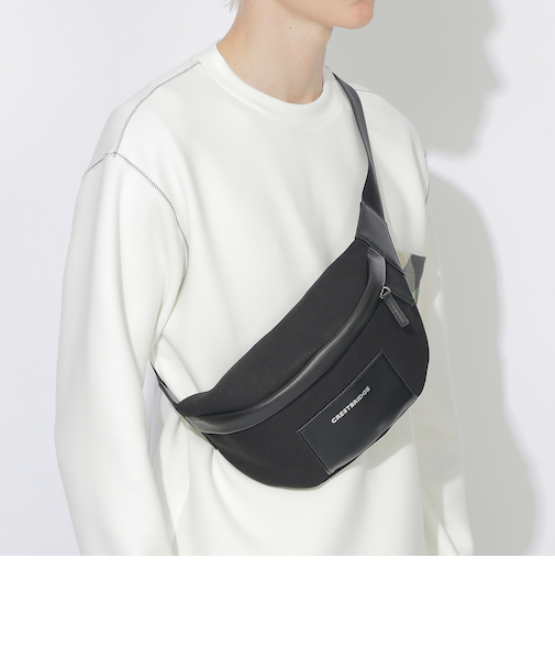 【WEB限定カラー有り】レザーコンビボディバッグ