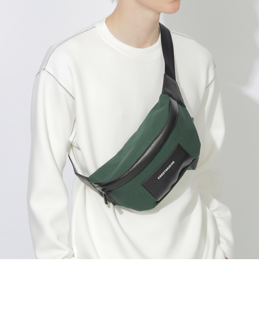 【WEB限定カラー有り】レザーコンビボディバッグ
