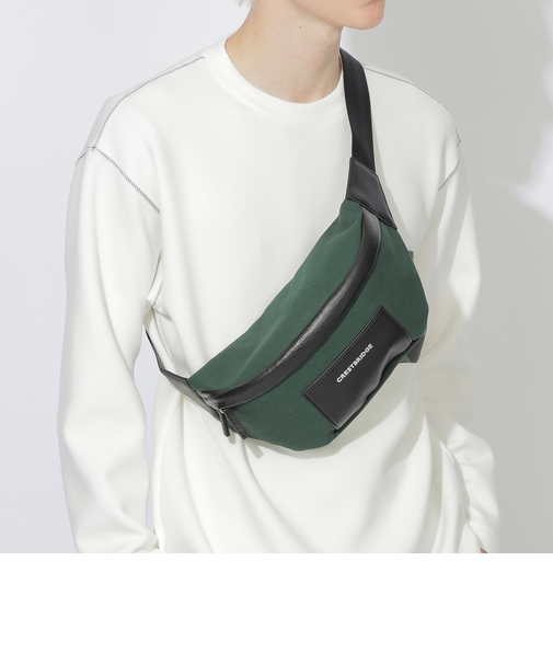 【WEB限定カラー有り】レザーコンビボディバッグ