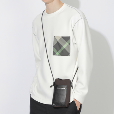 【WEB限定カラー有り】レザーコンビスマートポーチ