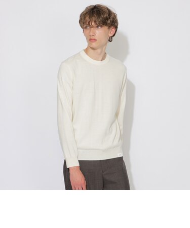 チェックボタンサイドスリットニット