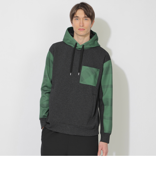 パーシャルチェック切替フーディー