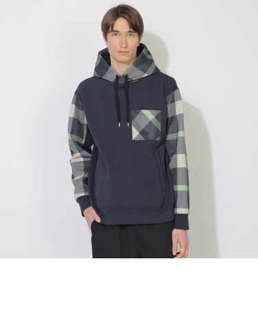 パーシャルチェック切替フーディー