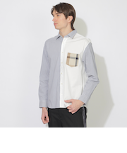 チェックポケットマルチパターンシャツ