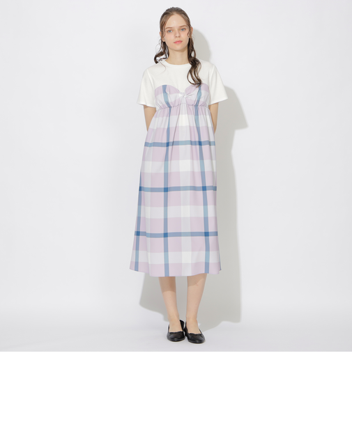 クレストブリッジチェックコンビワンピース