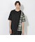 【一部WEB限定カラー】アシンメトリーチェックレイヤーTシャツ