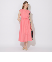 リネンライクフレンチスリーブワンピース