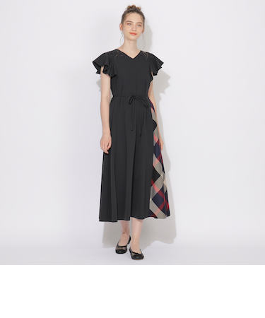 ラッフルスリーブワンピース