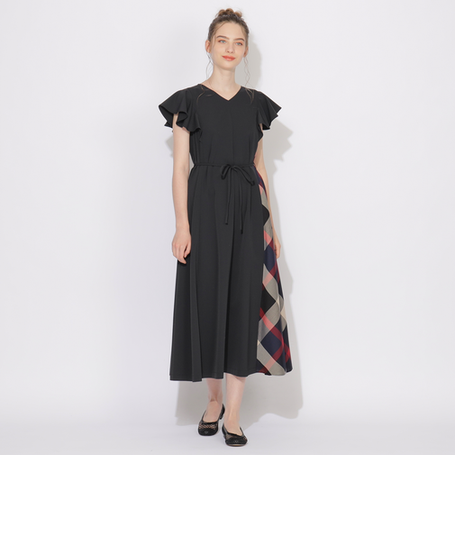 ラッフルスリーブワンピース