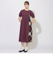 パーシャルチェックワンピース