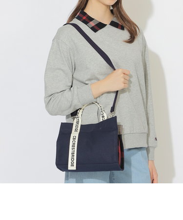 パーシャルクレストブリッジチェックキャンバス2WAYショルダー