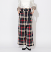クレストブリッジチェックベルテッドパンツ