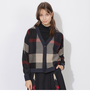 クレストブリッジビッグチェックカーディガン