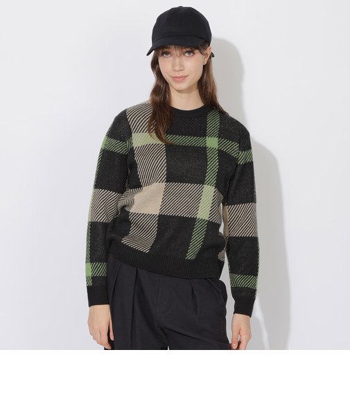 クレストブリッジビッグチェックニット