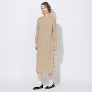 サイドチェック切替ニットワンピース