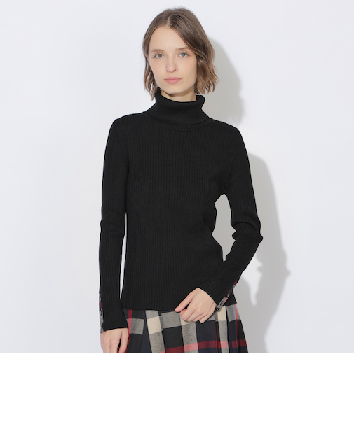 【Quiet checkシリーズ】リブニットインナー