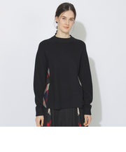 サイドチェック切替ニットプルオーバー