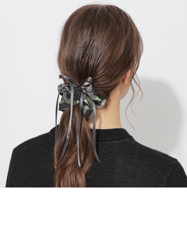 クレストブリッジチェックリボンシュシュ