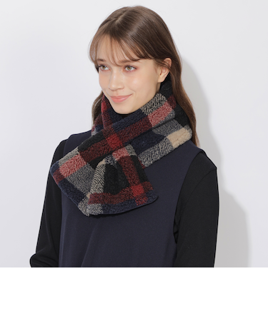 クレストブリッジチェックボアマフラー