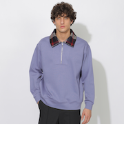 クレストブリッジチェックハーフジッププルオーバー