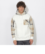 パーシャルチェック切替フーディー