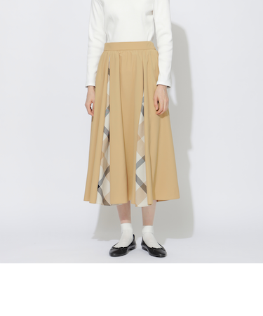 パーシャルチェックタイプライタースカート