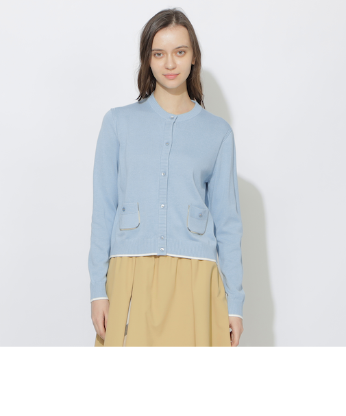 【Quiet Checkシリーズ】パイピングカーディガン