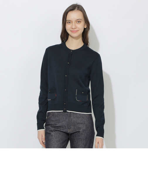 【Quiet Checkシリーズ】パイピングカーディガン