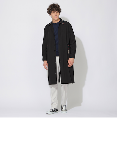 クレストブリッジチェックトリムシャツコート