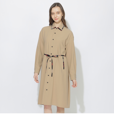 クレストブリッジチェックトリムシャツコート