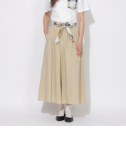 【Quiet checkシリーズ】ウエストチェックリボンワイドパンツ